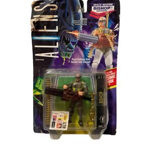 Aliens Bishop Android Space Marine Action Figure Gatling Gun Comic‎ Book